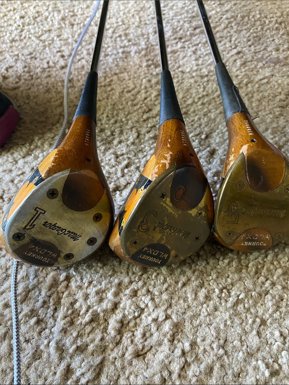 Mac Gregor Wooden Golf Driver Set - 1, 3, 5